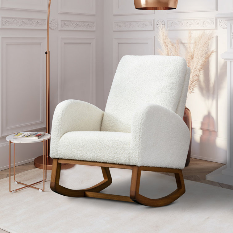 White modern rocking online chair